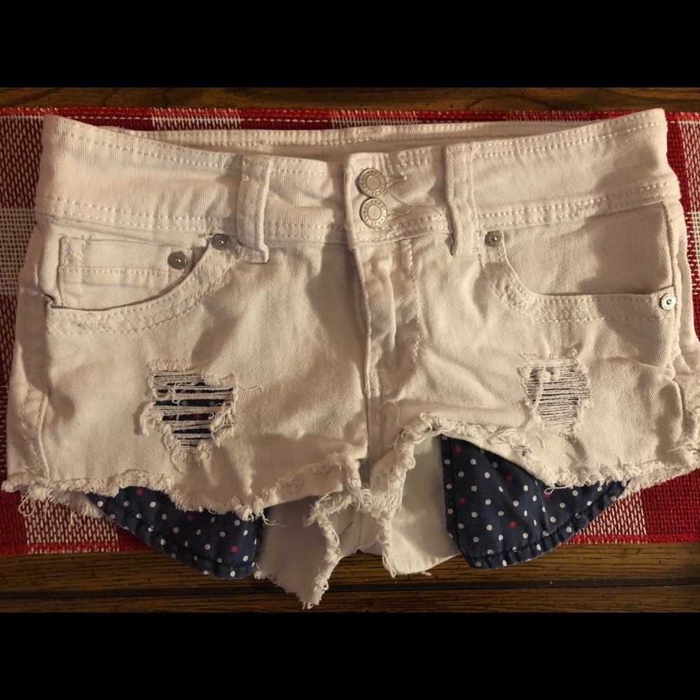 White Low-Rise Shorts